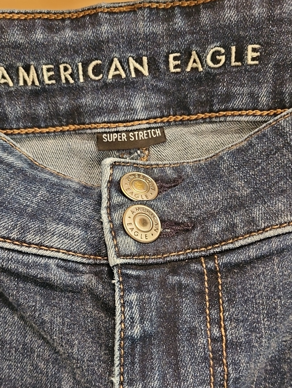 2 PAIRS - Sonoma Blue Denim Jeans with Contrast Stitching And American Eagle - Picture 12 of 14